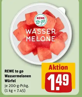 REWE DE REWE to go Wassermelonen Würfel tilbud