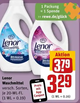 REWE DE Lenor Waschmittel tilbud