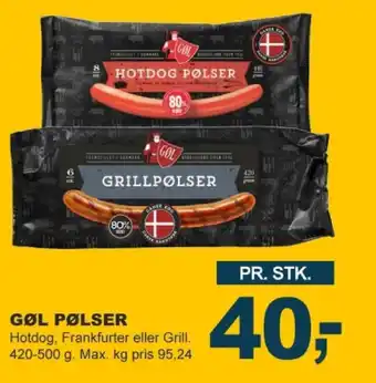 Let-Køb GØL PØLSER tilbud