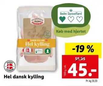 Lidl Hel dansk kylling tilbud