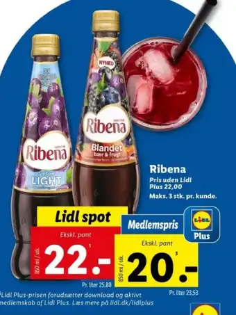 Lidl Ribena tilbud