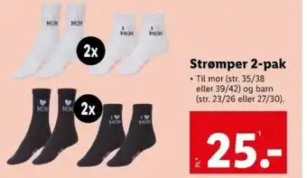 Lidl Strømper 2-pak tilbud