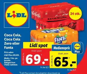 Lidl Coca Cola, Coca Cola Zero eller Fanta tilbud