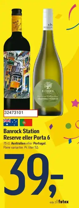 Føtex Banrock Station Reserve eller Porta 6 tilbud