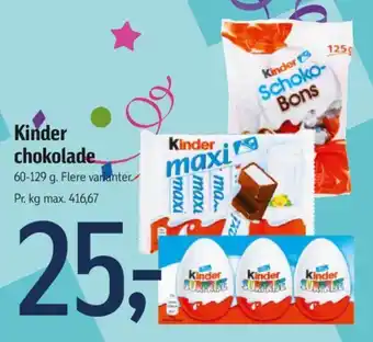 Føtex Kinder chokolade tilbud