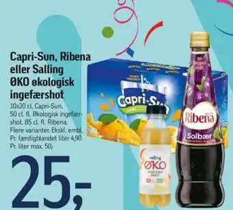 Føtex Capri-Sun, Ribena eller Salling OKO økologisk ingefærshoT tilbud