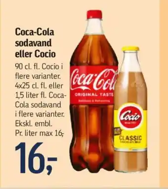 Føtex Coca-Cola sodavand eller Cocio tilbud