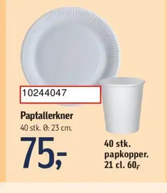 Føtex Paptallerkner tilbud