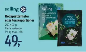 Føtex Rødspættefileter eller torskeportioner tilbud
