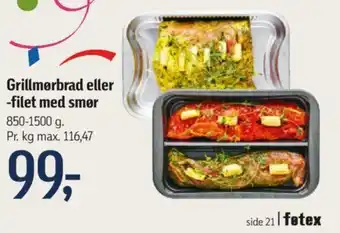 Føtex Grillmerbrad eller -filet med smør tilbud