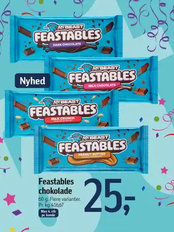 Føtex Feastables chokolade tilbud