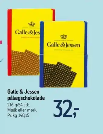 Føtex Galle & Jessen pålægschokolade tilbud