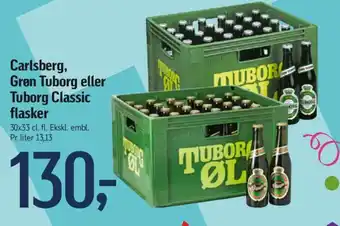 Føtex Carlsberg, Grøn Tuborg eller Tuborg Classic flasker tilbud