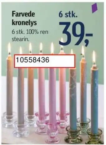 Føtex Farvede kronelys tilbud