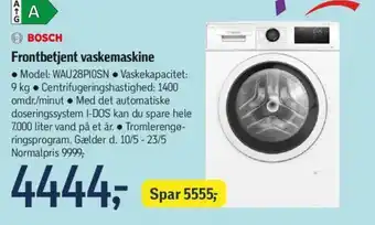 Føtex BOSCH Frontbetjent vaskemaskine tilbud
