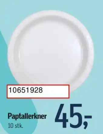 Føtex Paptallerkner tilbud
