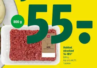 Coop 365 Hakket oksekød 14-18%* tilbud