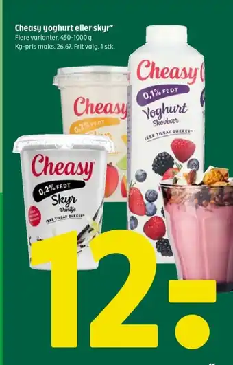 Coop 365 Cheasy yoghurt eller skyr tilbud