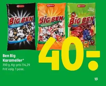 Coop 365 Ben Big Karameller tilbud