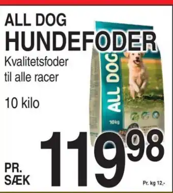 ABC Lavpris ALL DOG HUNDEFODER tilbud