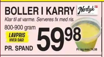 BOLLER I KARRY