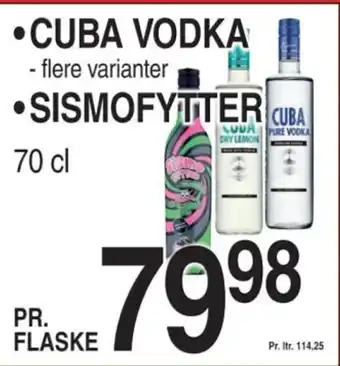 ABC Lavpris CUBA VODKA ,SISMOFYTTER tilbud