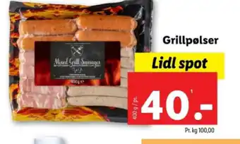 Lidl Grillpølser tilbud