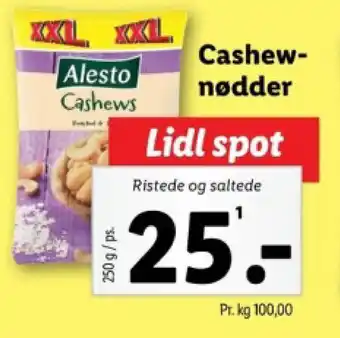 Lidl Cashew- nødder tilbud