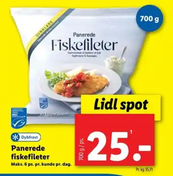 Lidl Panerede fiskefileter tilbud