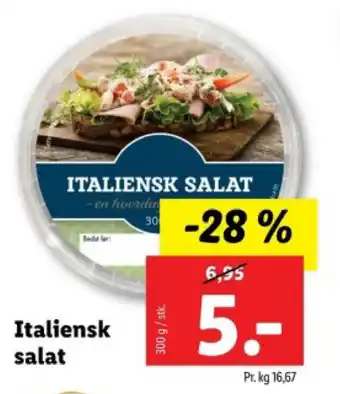 Lidl Italiensk salat tilbud