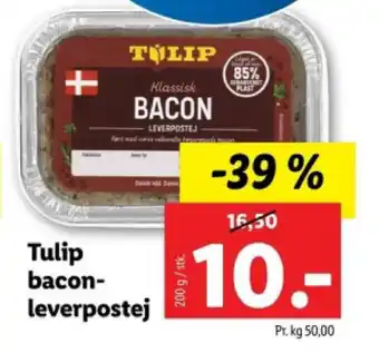 Lidl Tulip bacon- leverpostej tilbud