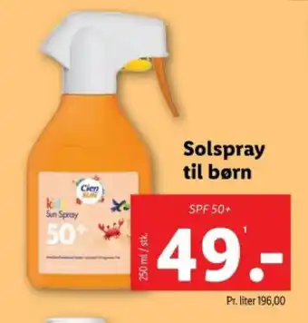 Lidl Solspray til børn tilbud