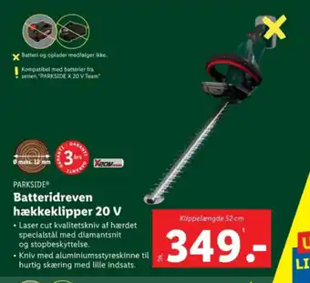 Batteridreven hækkeklipper 20 V