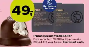 Kvickly Irmas luksus flødeboller tilbud