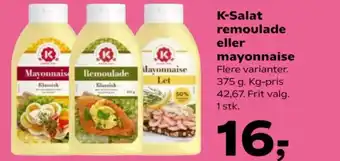 Kvickly K-Salat remoulade eller mayonnaise tilbud