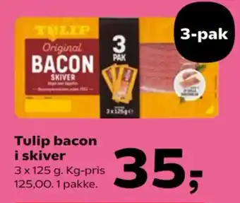 Kvickly Tulip bacon i skiver tilbud