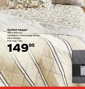 Kvickly Quiltet tæppe tilbud