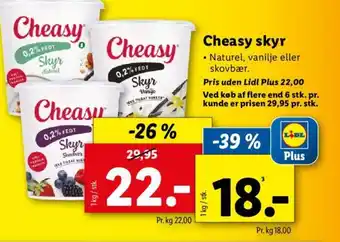 Lidl Cheasy skyr tilbud