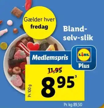 Lidl Bland- selv-slik tilbud