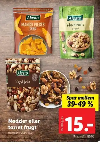 Lidl Nødder eller tørret frugt tilbud