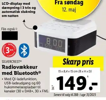 Lidl Radiovækkeur med Bluetooth tilbud