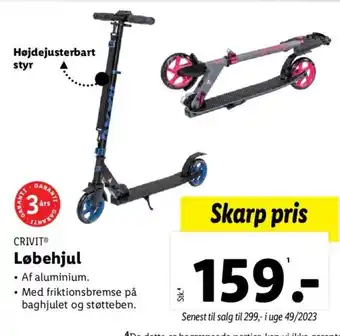 Lidl Løbehjul tilbud