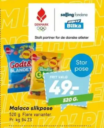 Bilka Malaco slikpose tilbud