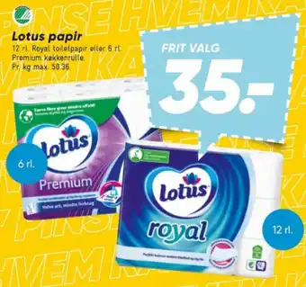 Bilka Lotus papir tilbud