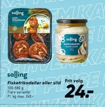 Bilka Fiskefrikadeller eller sild tilbud