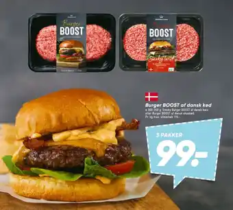 Bilka Burger BOOST af dansk kød tilbud