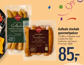 Aalbæk storkøb gourmetpølser