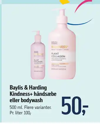 Føtex Baylis & Harding Kindness+ håndsæbe eller bodywash tilbud