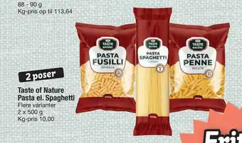 Fakta Tyskland Taste of Nature Pasta el. Spaghetti tilbud