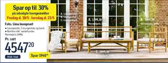 Føtex Loungebord tilbud